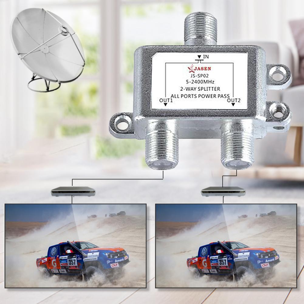 2 In 1 Dual-use 2 Way Port TV Signal Satellite Sat Coaxial plexer Combiner Splitter Combiners Cable 