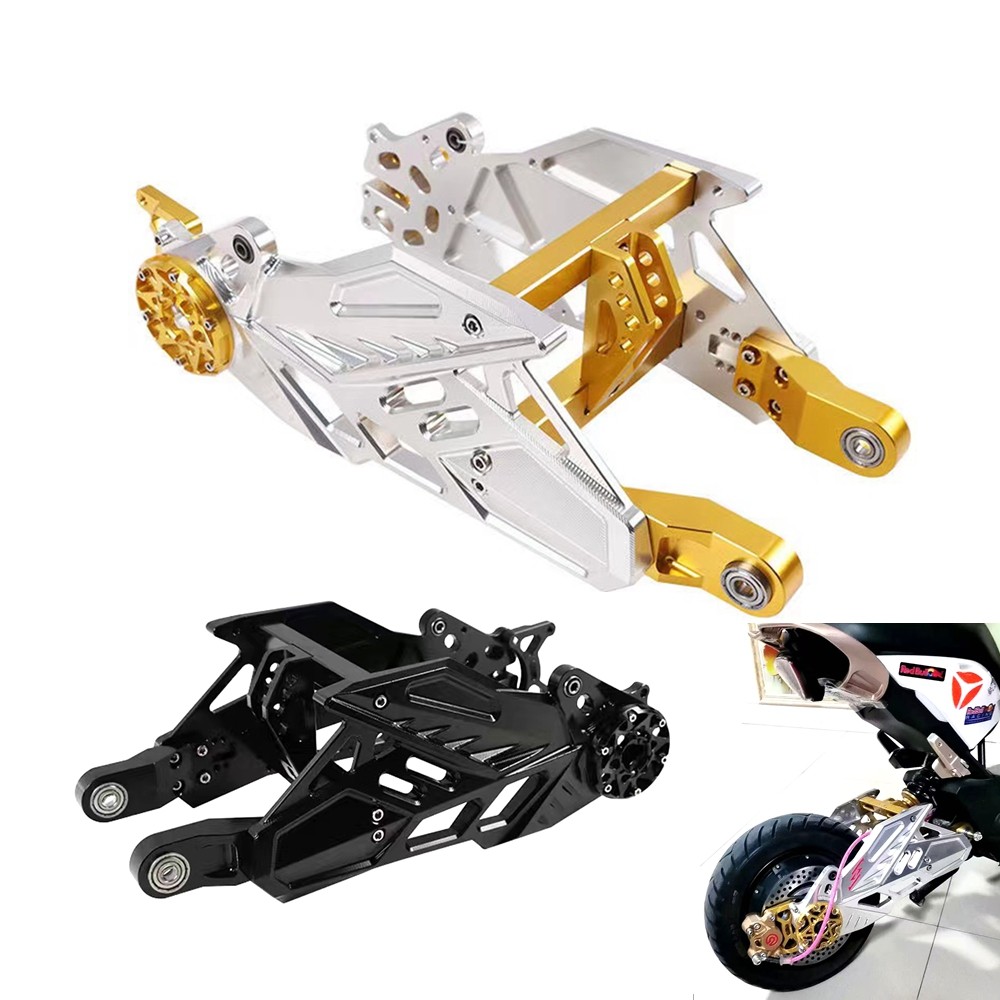 Modifikasi Sepeda Motor Listrik Lotus Swing Arm, Garpu Belakang Datar Berbahan Aluminium CNC yang Di