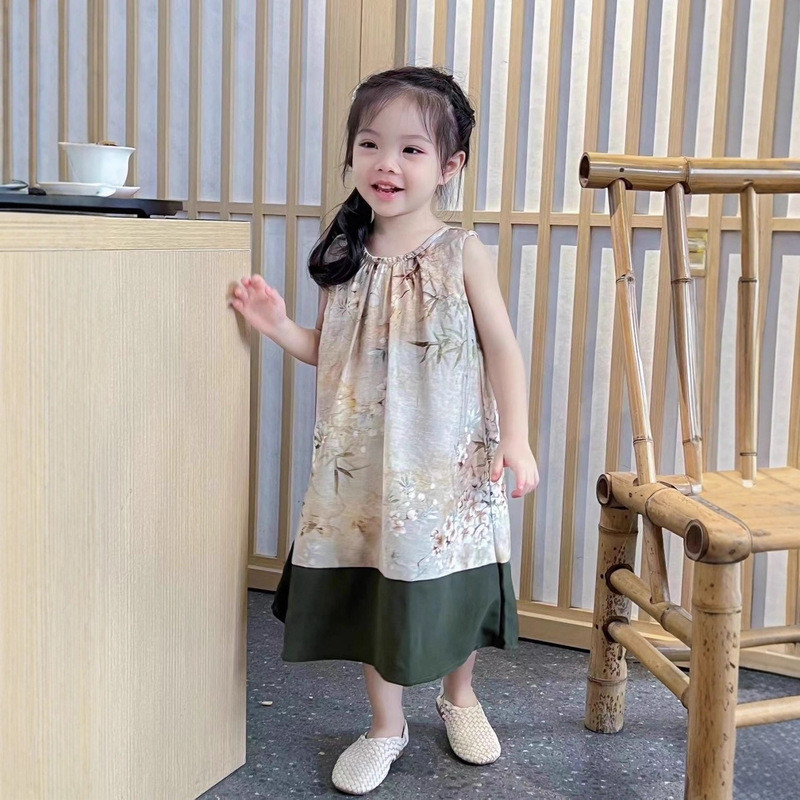 [MIMPI CIAN] Gaun anak perempuan gaun menghancurkan bayi perempuan baju cina baru tanpa lengan gaun