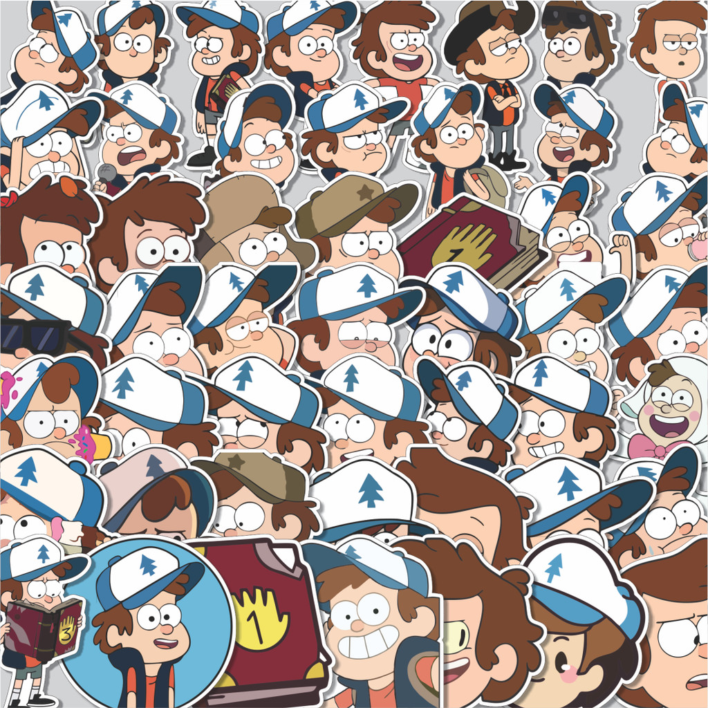 Stiker Cutting Pack DIPPER PINES Isi 100Pcs Series Aesthetic Lucu Keren Untuk Koper Bahan Vynil