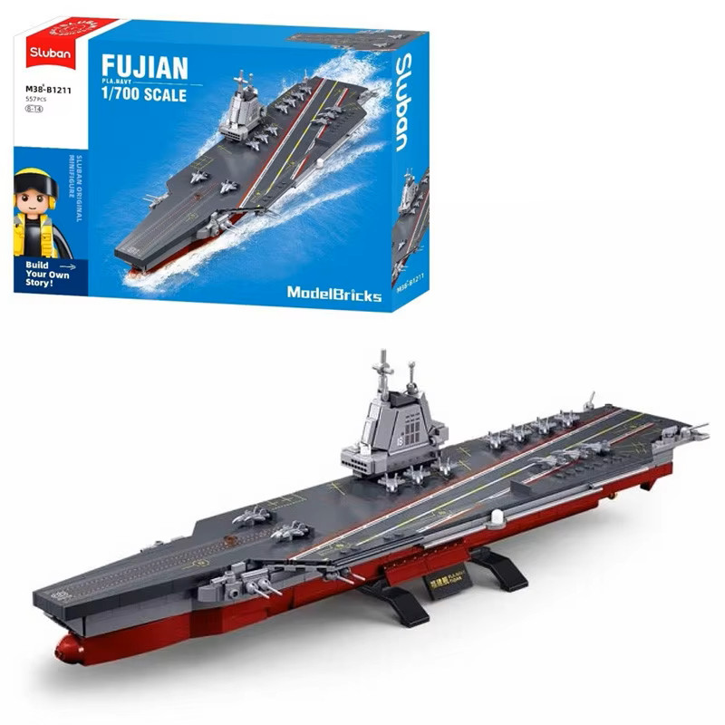 Sluban Aircraft Carrier Fujian – Kapal Perang Balok Susun M38-B1211