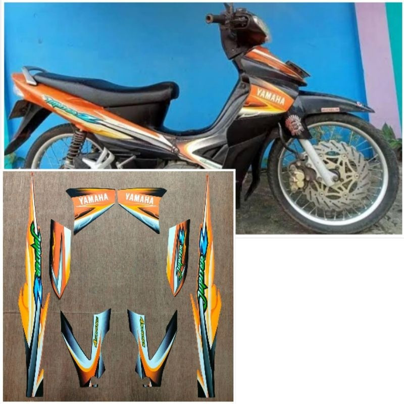 Striping Original Yamaha Jupiter Z Hitam Oren tahun 2005
