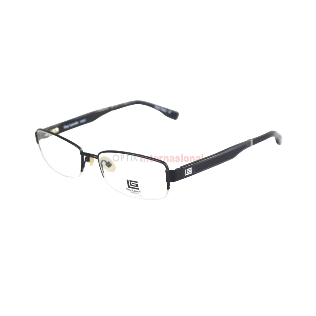 GUY LAROCHE GL024 Kacamata Frame Rectangle Kombinasi Acetate & Titanium Black