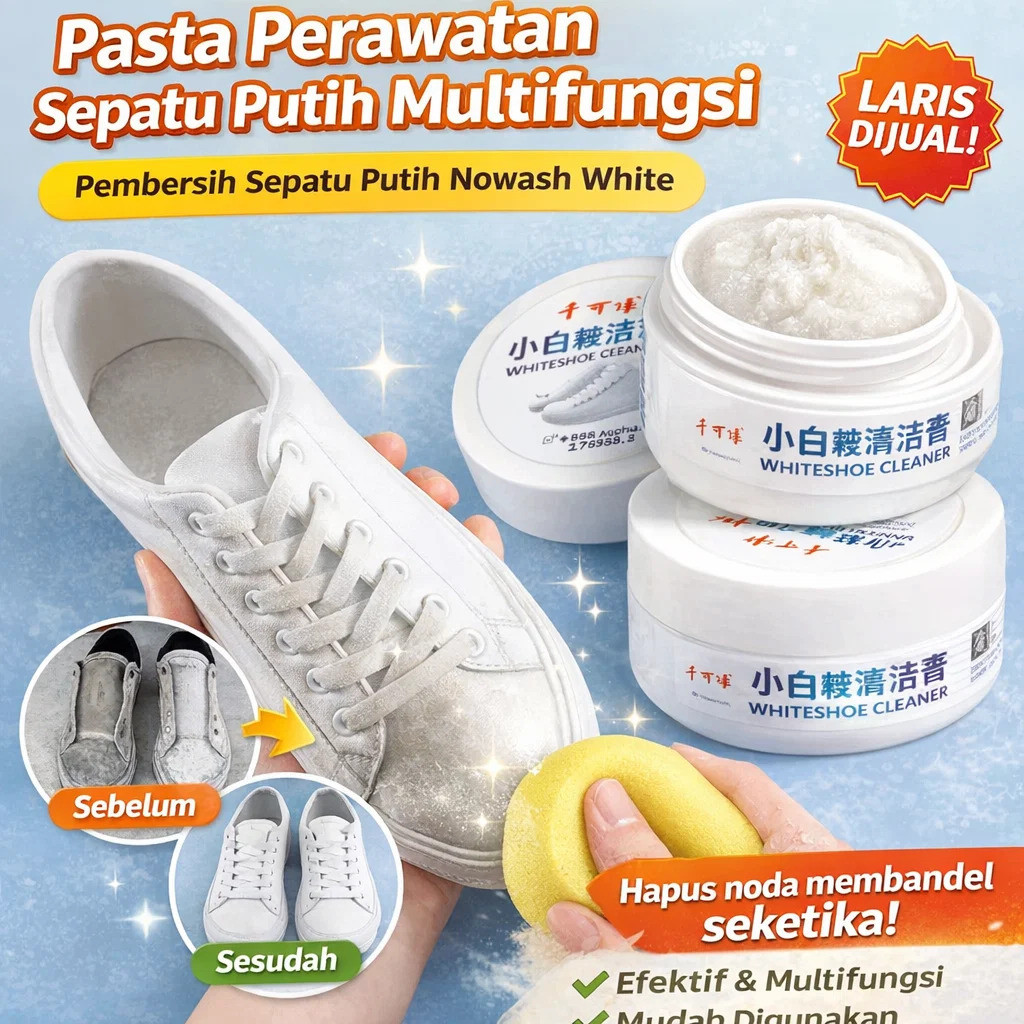 Bersih Instan Multifungsi Krim Pembersih Sepatu Putih JS-New Pembersih Sepatu/Krim Pembersih/Sepatu 