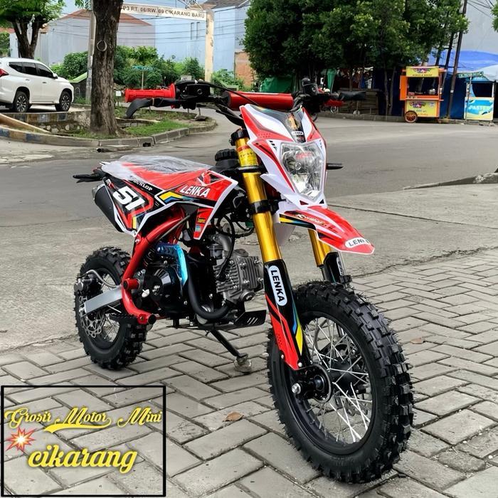 MOTOR MINI TRAIL 50CC LENKA 51L MATIC RING 12/10 MESIN 4TAK - Merah