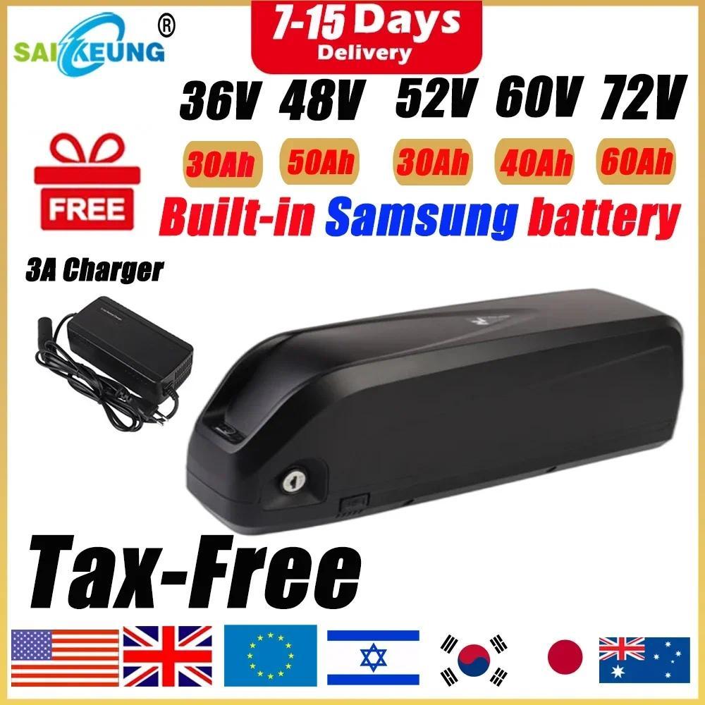 Baterai Hailong Velo 48v Sepeda Listrik Chamrede 36 52v 60 72v 48v 20 30 35 40 50 60ah 2000w Baterai