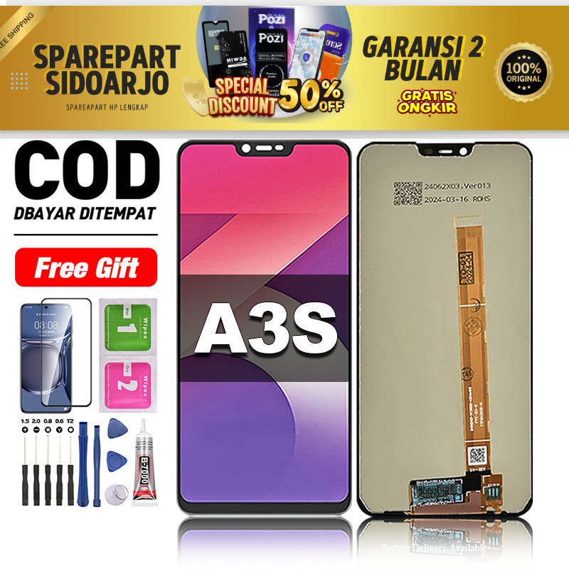 LCD For OPPO A3S Fullset hp layar Touchscreen lcd-oppo a3s Glass Touch Screen Digitizer COD -origina