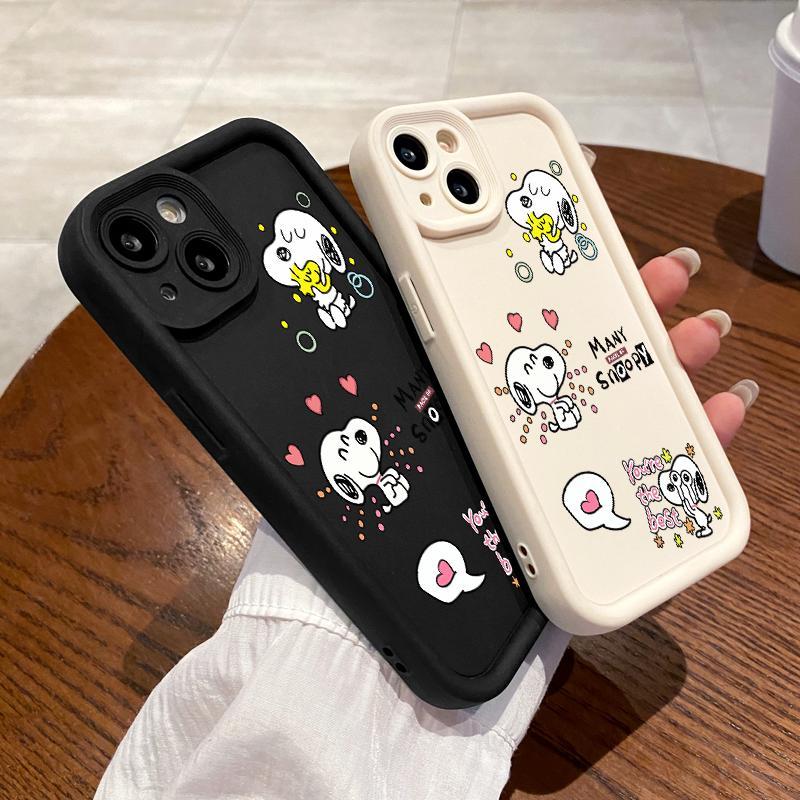 Softcase OPPO Reno5 4G 5G Reno3 Reno4 F Lite K Z Reno6 Slikon Case Anime Snoopy Anticrack Casing Han