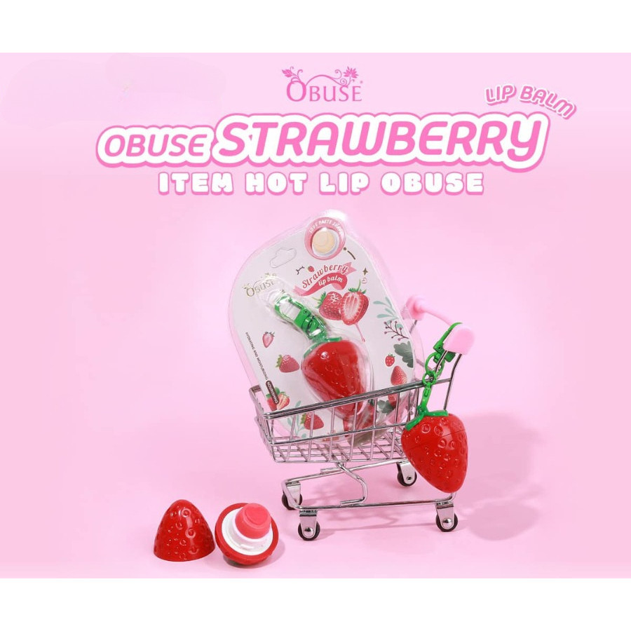 OBUSE LIPBALM/OBUSE MAGIC LIPBALM/ Obuse Strawberry Magic Lip Balm 3g