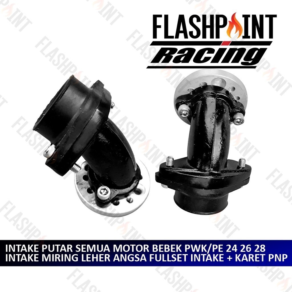INTAKE MANIFOLD INTEK MIRING PUTAR UNTUK SEMUA MOTOR BEBEK SUPRA GRAND REVO SUPRA X 125 VEGA GRADE A