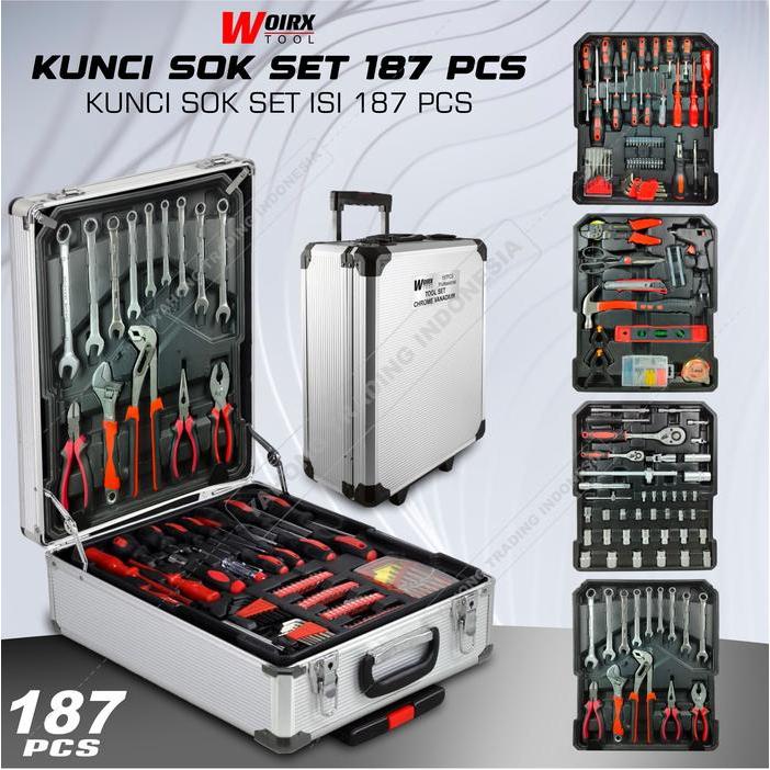 Kunci Sock Sok Set 187 Pcs Socket Tool Kit WOIRX TOOL