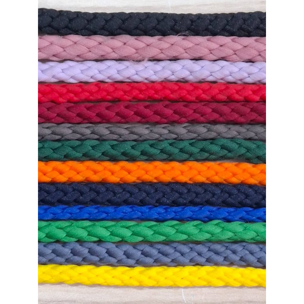 Tali polyster tali kepang talikur tali sumbu kepang 6mm meteran