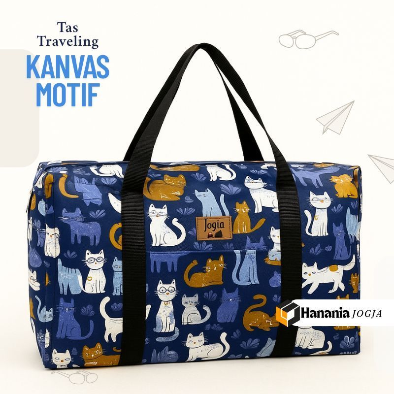 Tas Travel Jumbo Kanvas Wanita Pria | Tas Baju Mudik | Koper Duffle Bag Fashionable