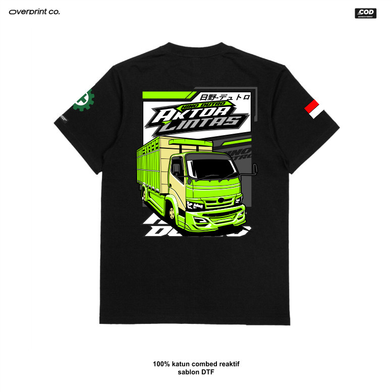 KAOS TRUK HINO DUTRO BAK | HINO DUTRO AKTOR LINTAS, BAHAN KATUN COMBED, BISA COD