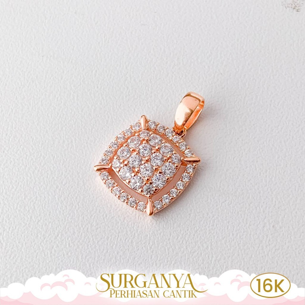 Macan Gold Kadar 16K Yellow Gold For Pendant - Liontin Variasi Permata Putih