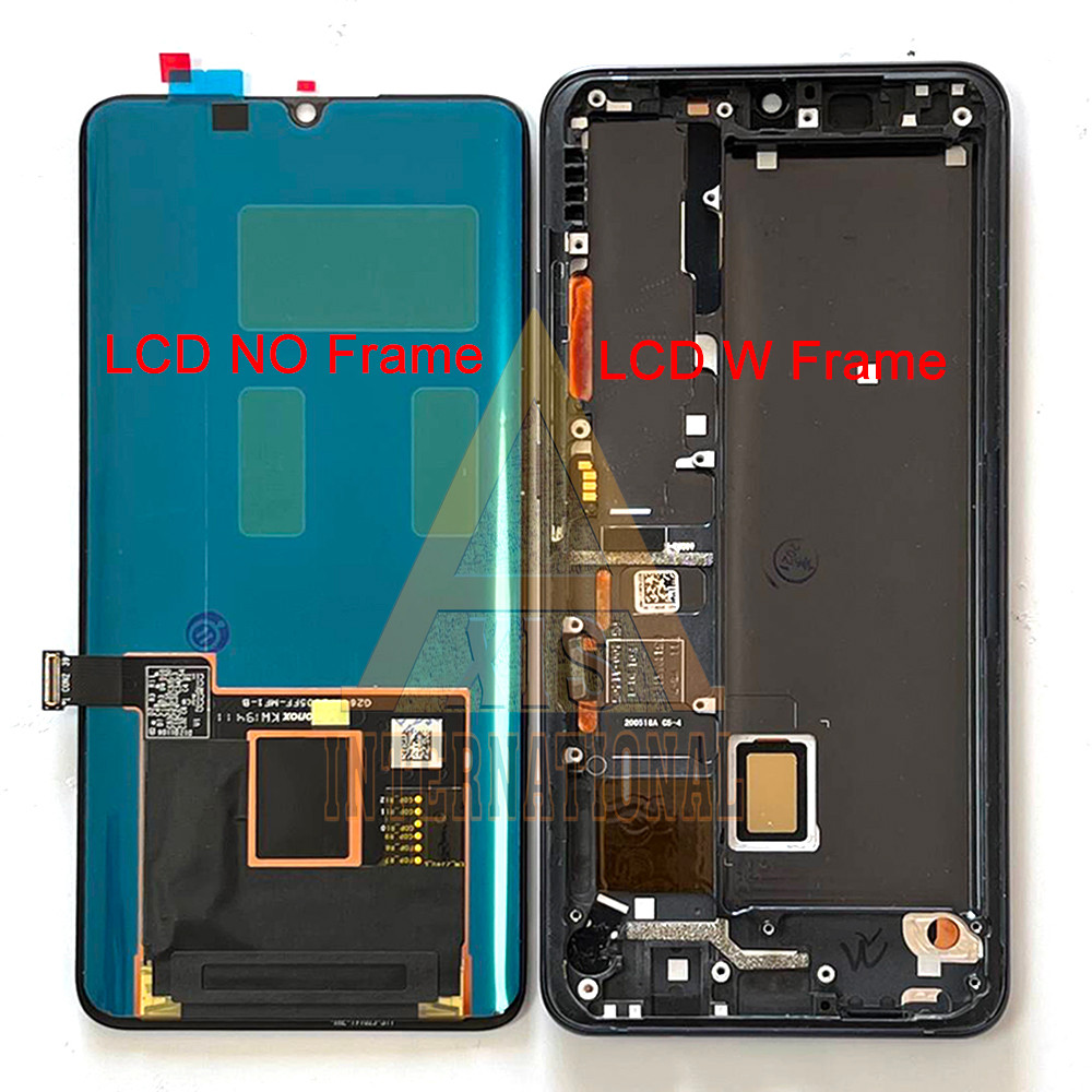 Original Amoled For Xiaomi Mi Note 10/Mi Note 10 Lite LCD splay Screen Touchl gitizer Frame For Xiao