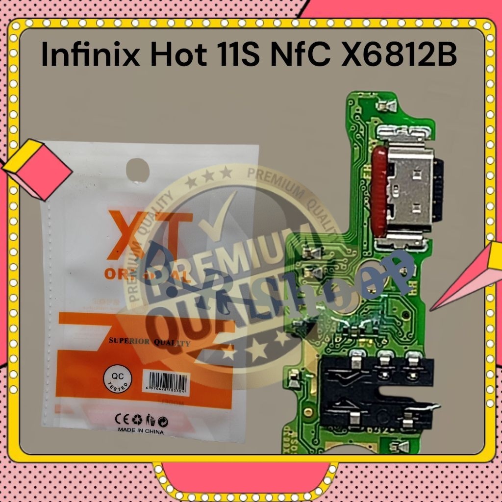 Papan Konektor Cas Infinix Hot 11S NFC X6812B Flexibel Case MIC IC Infinix Hot 11S NFC HF BERKWALITA