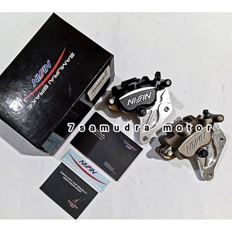 kaliper nissin samurai original 2p + braket cnc motor yamaha rx king new,rx king old, fizr, jupiter 