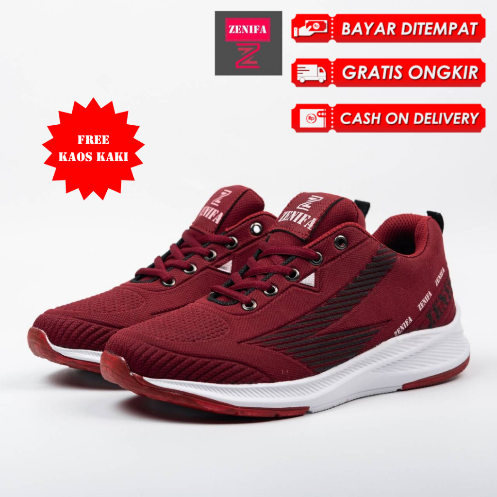 CA - Sepatu Sneakers Pria Lari Sport Running Pria Zenifa Kets