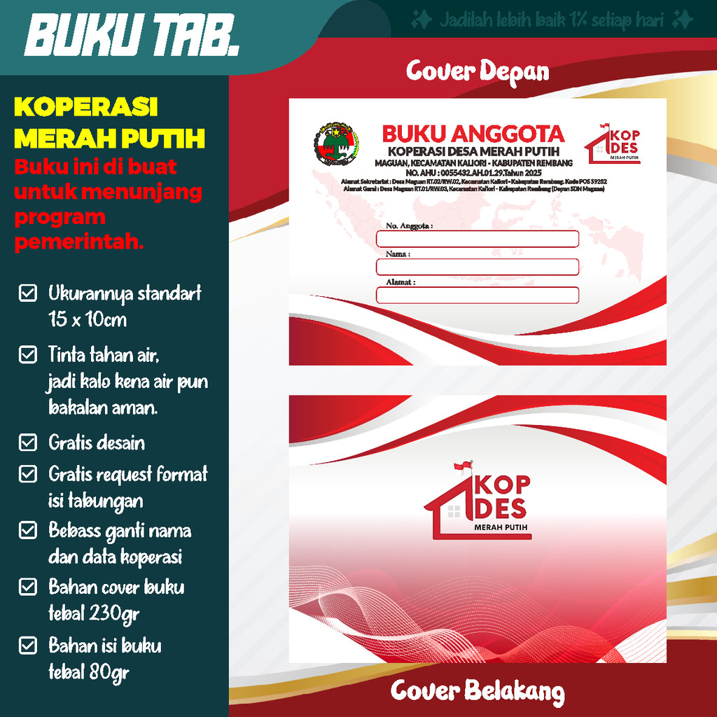 Buku Tabungan Koperasi Merah Putih
