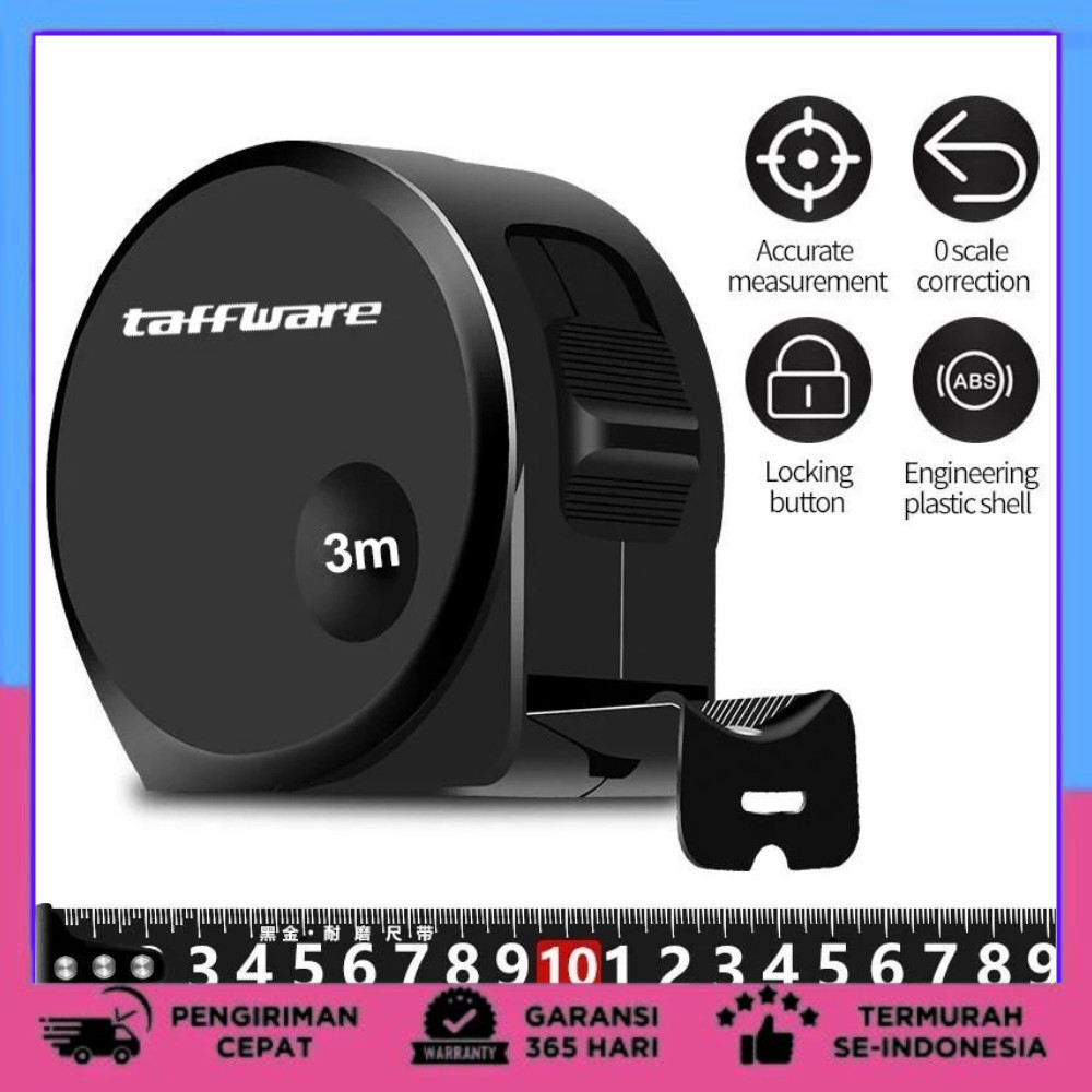 Taffware Meteran Roll Tape Measure Lock System 16mm 3M METERAN ROLL