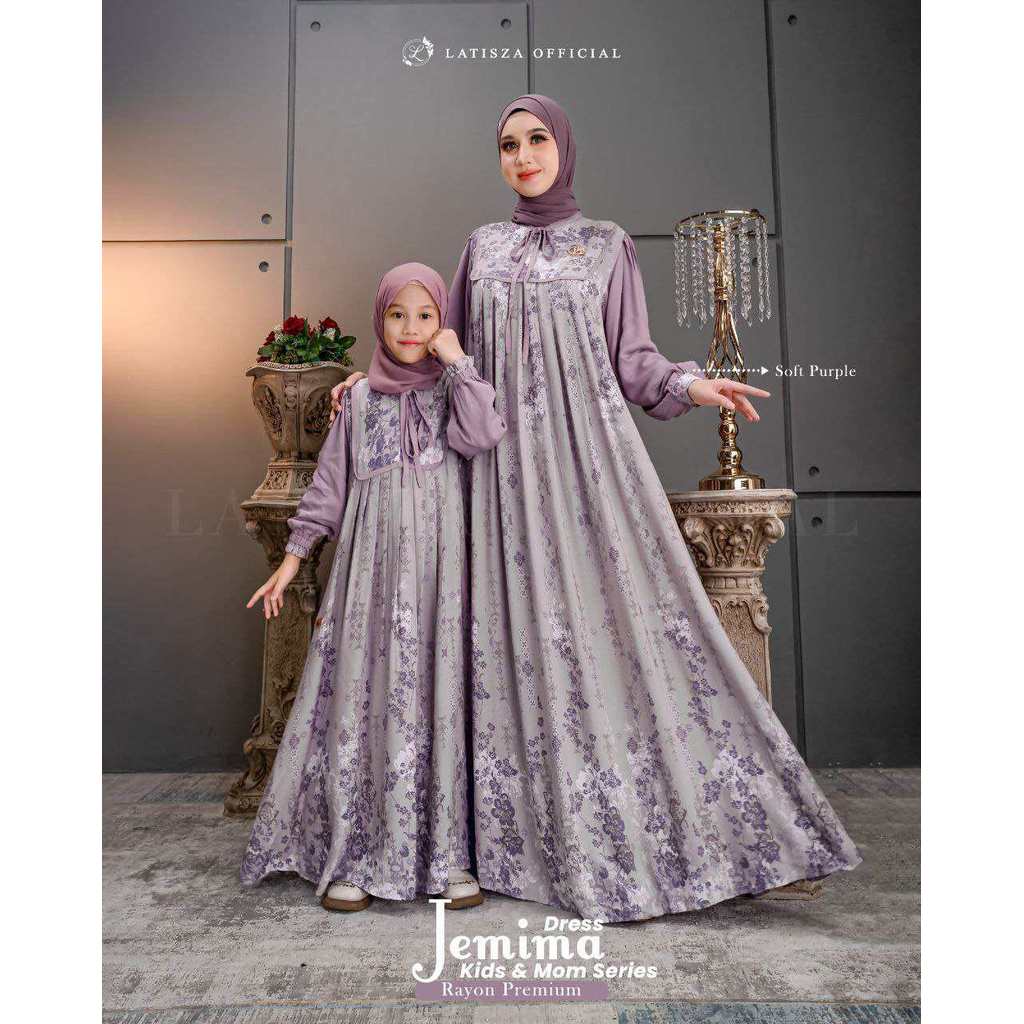 DRESS / GAMIS JEMIMA QAMARA PRODUK LATISZA OFFICIAL SPESIAL PRICE / PROMO/VIRAL