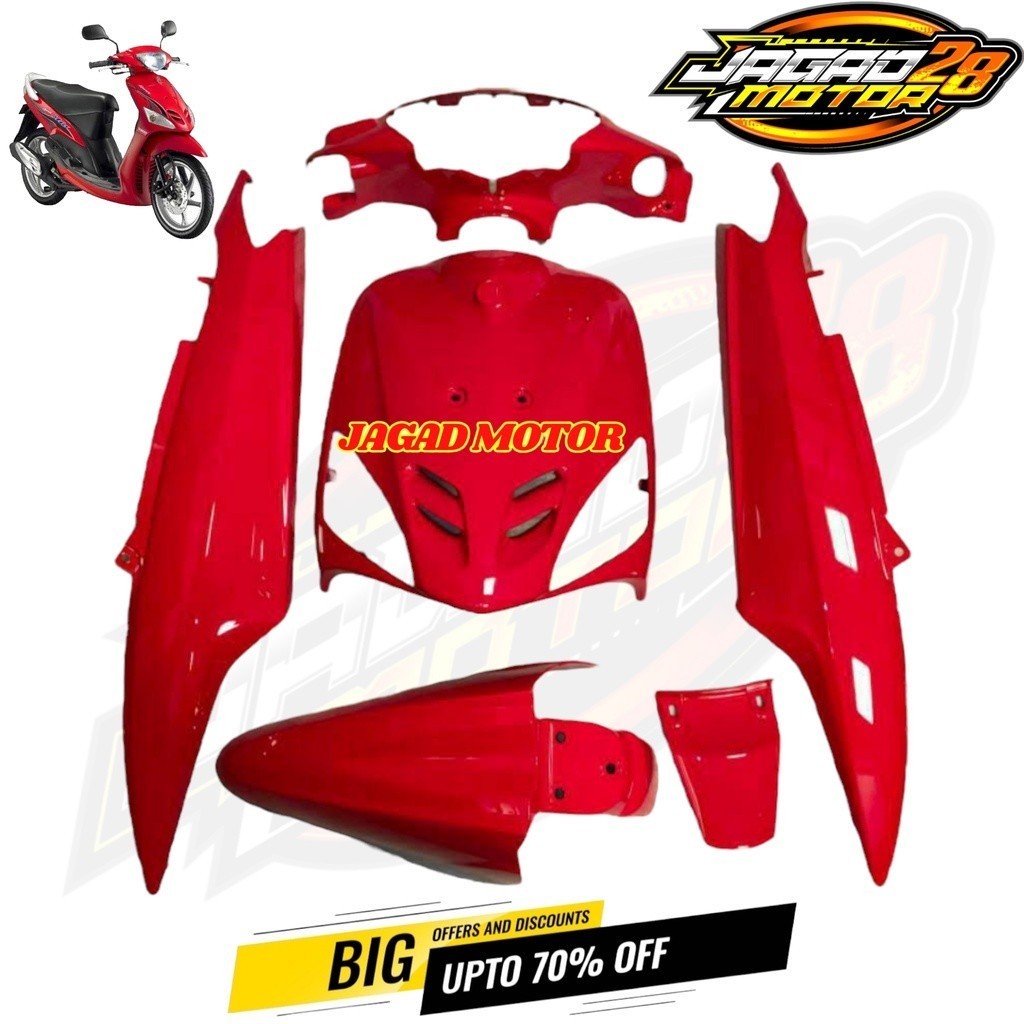 Full Body Halus Yamaha Mio Sporty Merah Cabe / Body Full Halus Yamaha Mio Sporty Merah Cabe / Cover 