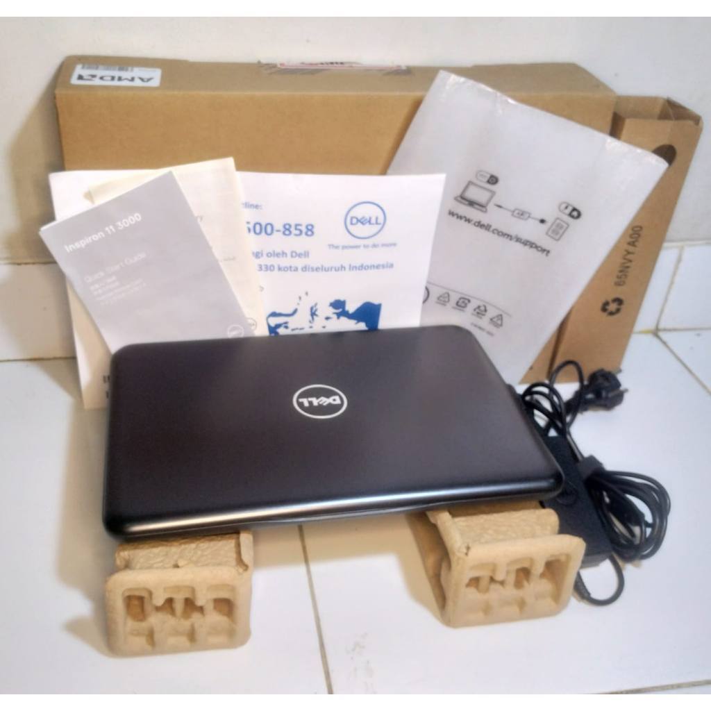 Laptop Dell Inspiron 3180 AMD A9 8GB Notebook Komputer Mulus Lengkap Dus Buku bekas mulus