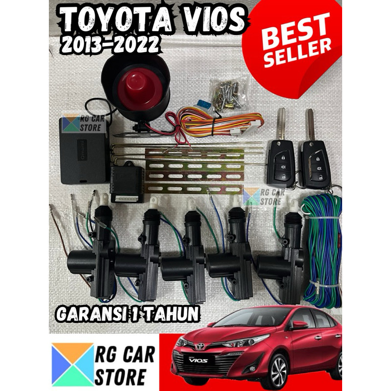 Alarm Central Lock Vios 2013-2022 Garansi 1 Tahun 5 Pintu Berkualitas