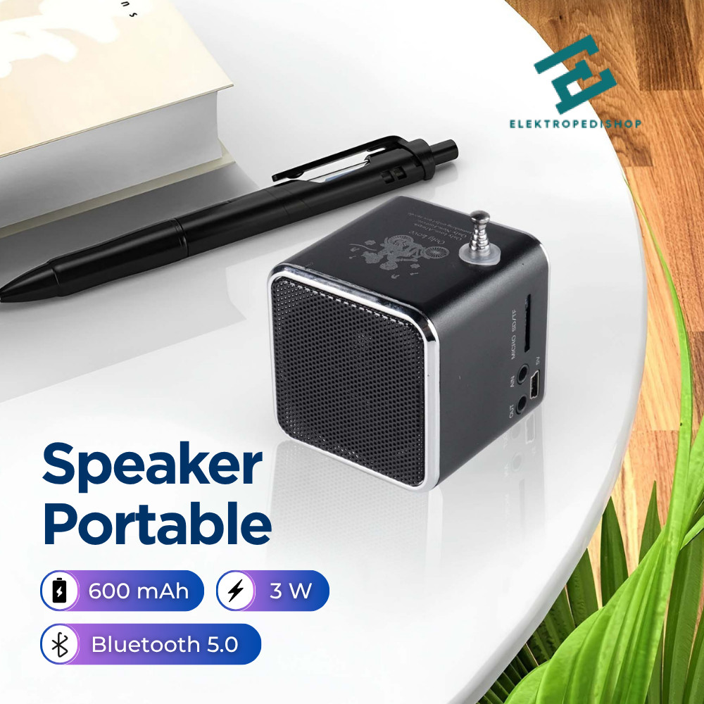 NBY Speaker Bluetooth Portable Mini MP3 Player FM Radio 3W - TD-V26 Harga Murah | Original | Bergara