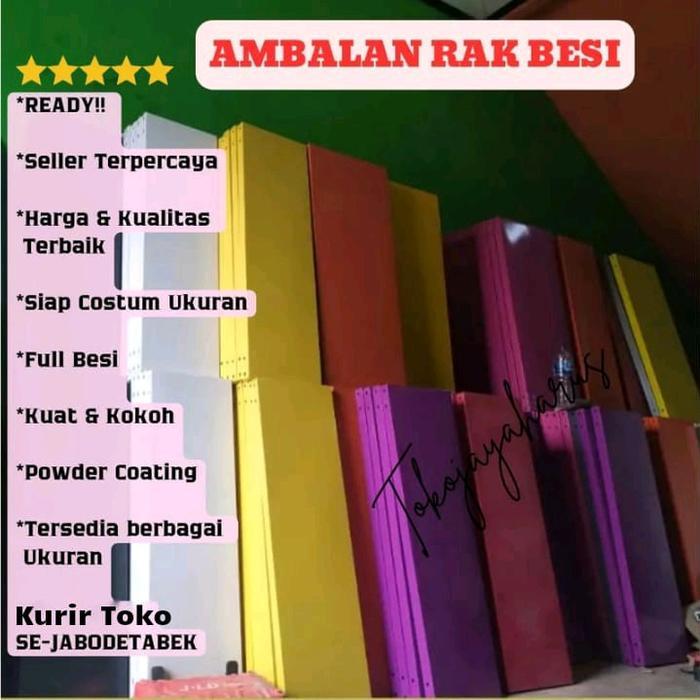 Ambalan Rak Besi 150x40 cm Model Terbaru - Putih