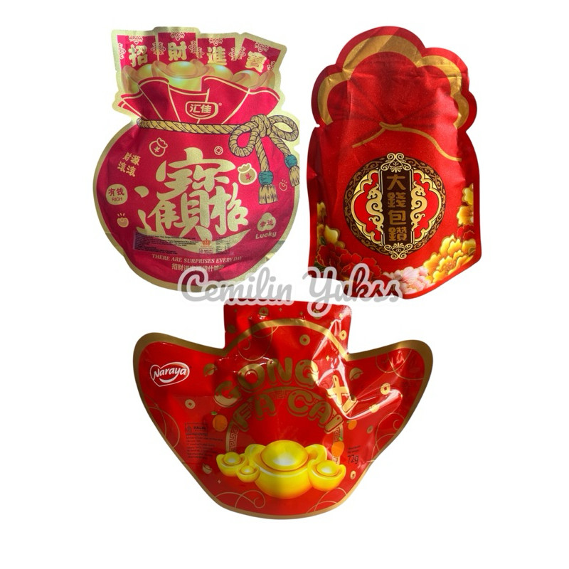 Orange Candy Yuan Bao Permen Lucky [Fu Dai] Treasure Assorted Flavour Candy Permen Imlek Aneka Rasa