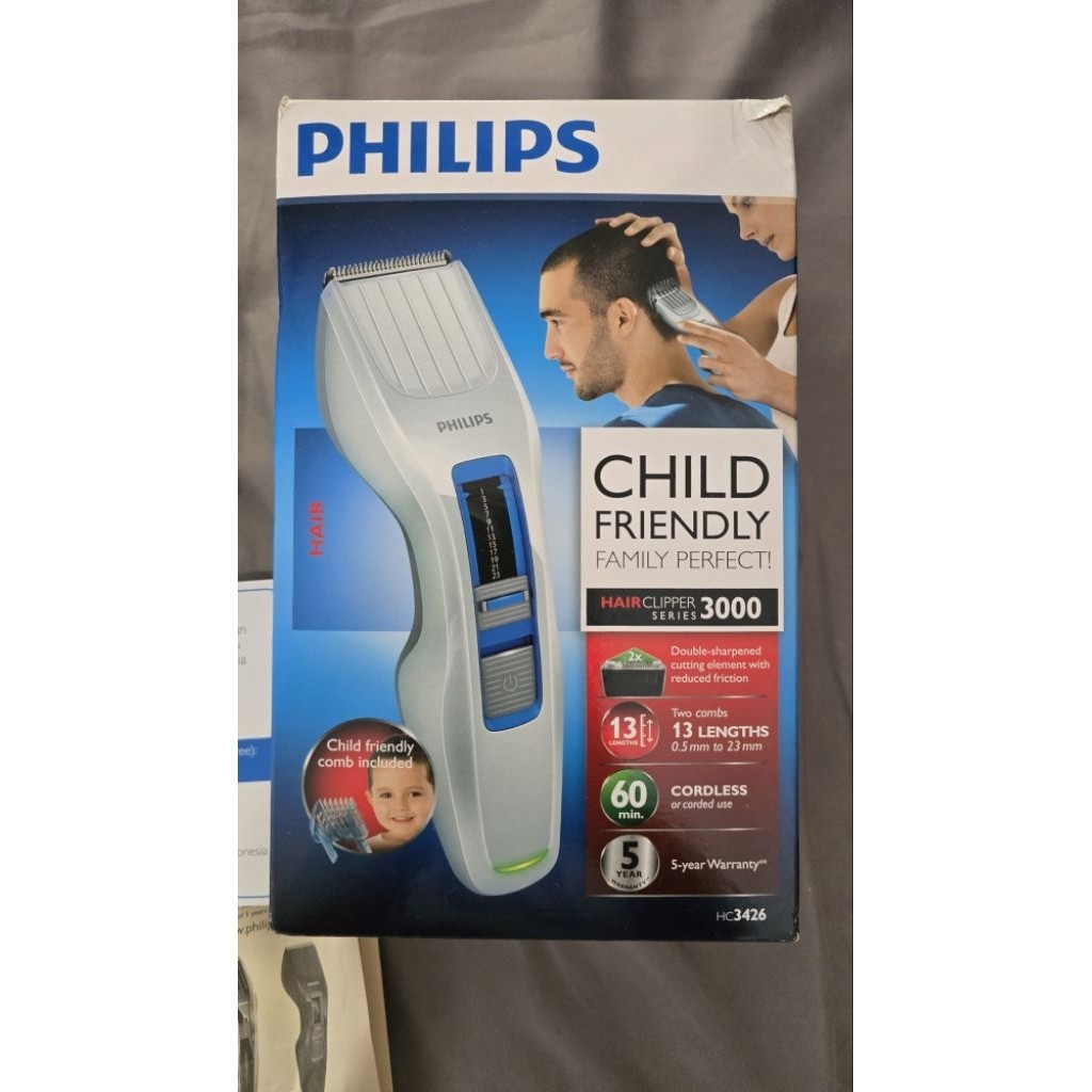 Philips Hair Clipper HC3426 (Preloved like NEW) complete with box and accessories / Pencukur Rambut 