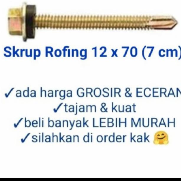 baut roofing 7cm / baut roofing murah