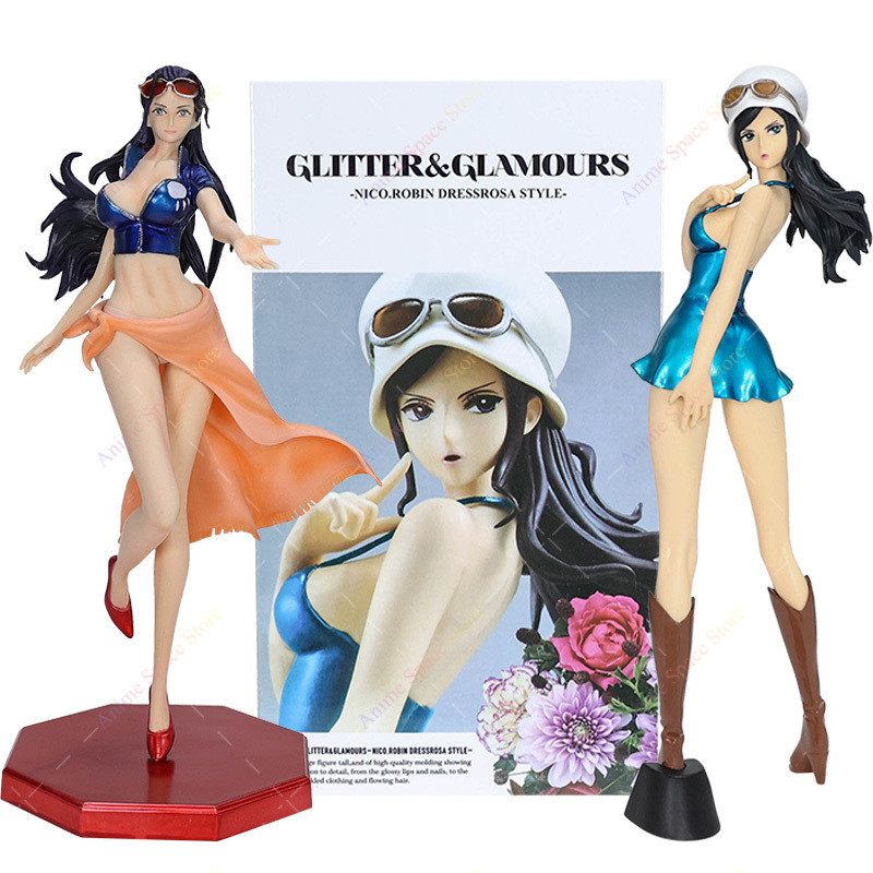 One Piece Figure Nico Robin Dressrosa Style Glitter Glamours Collectible Model Toy PVC Action Figure