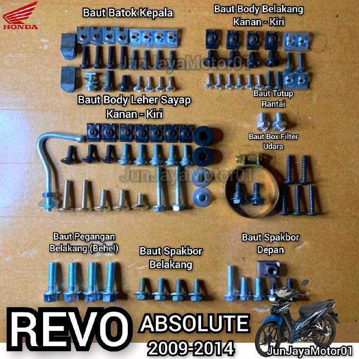 Baut full set body bodi honda revo absolute / absolute revo 2009-2014 - -, -