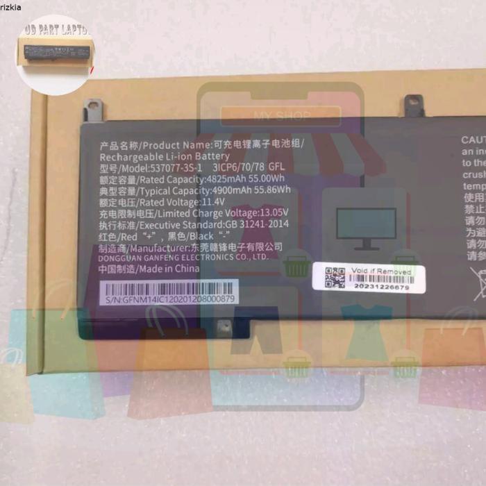 BATRE Baterai Battery Laptop Infinix Inbook X1 X1 Pro i3 i5 i7 537077-3SBattery 537077-3S 11.4V 4825