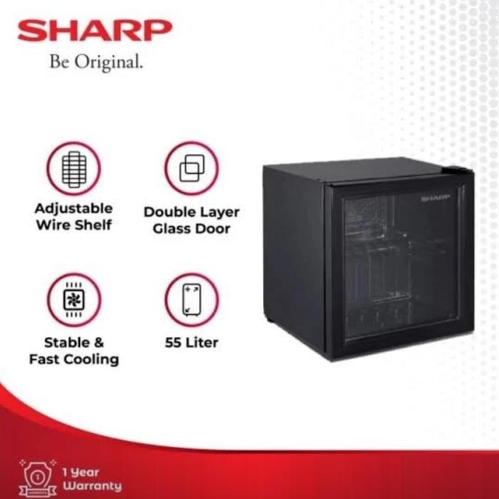 Sharp Kulkas Mini Showcase SCH-50X-FS
