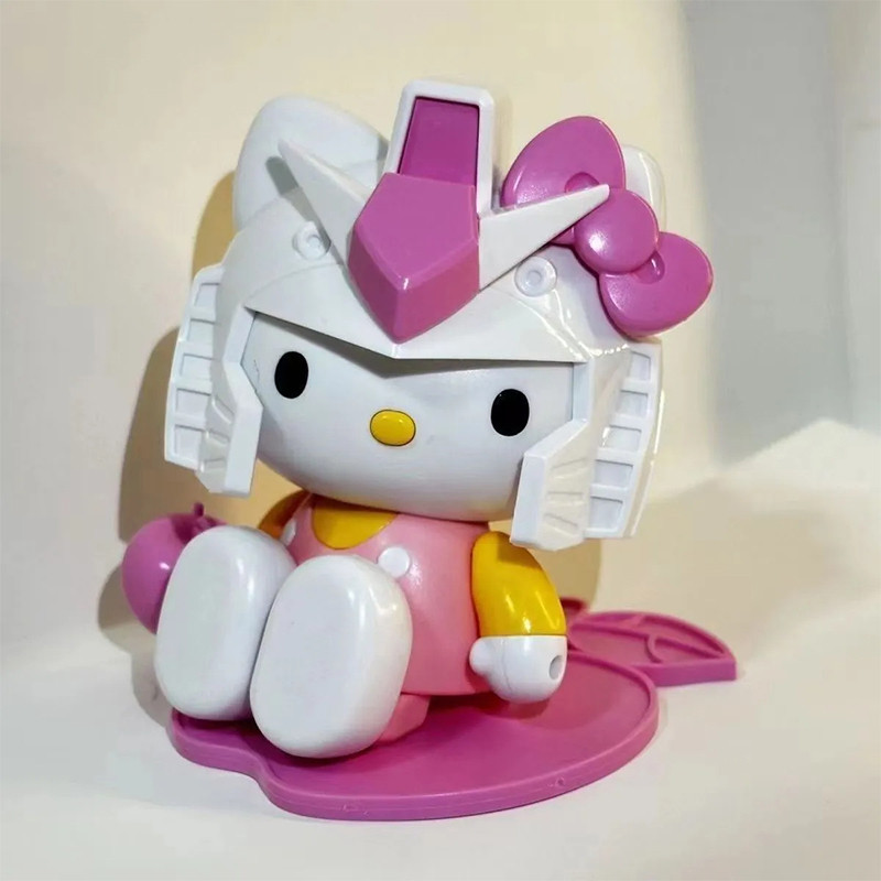 GUNDAM Animation Game Peripheral Toys Assembly SD RX-78 Zaku HelloKitty Anime Figures Action Movable