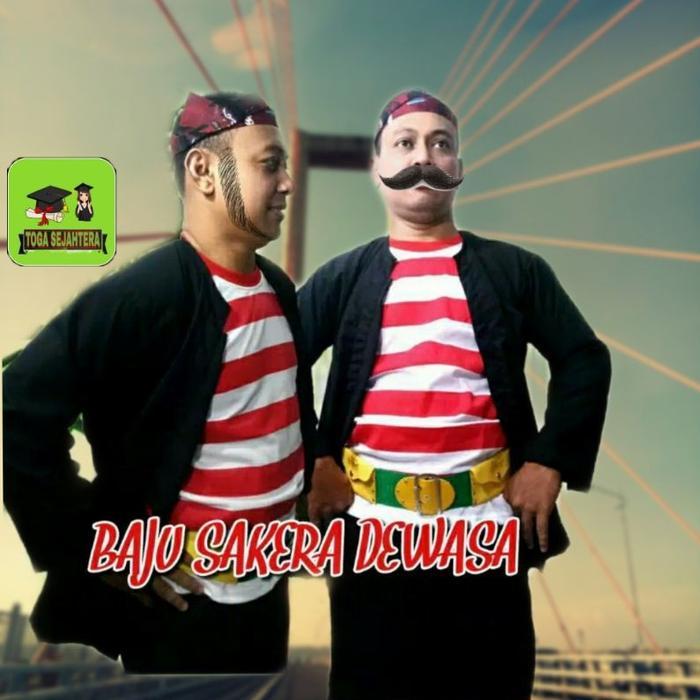 baju adat madura dewasa / baju sakera remaja - dewasa - Lengkap + Sabuk, M