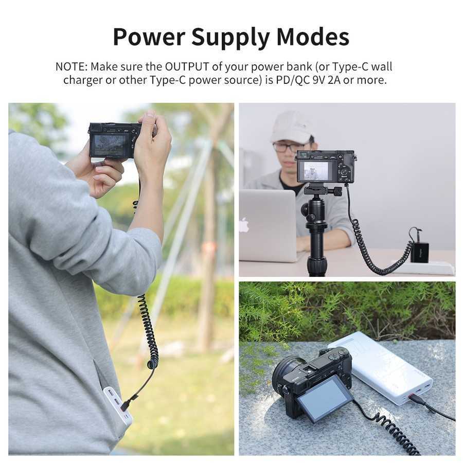 KINGMA Type C USB Dummy Battery for Sony NP-FW50 Power Bank Adapter