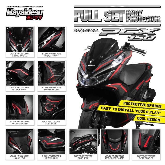 Hayaidesu Pcx 150 Full Set Body Protector Cover - MERAH