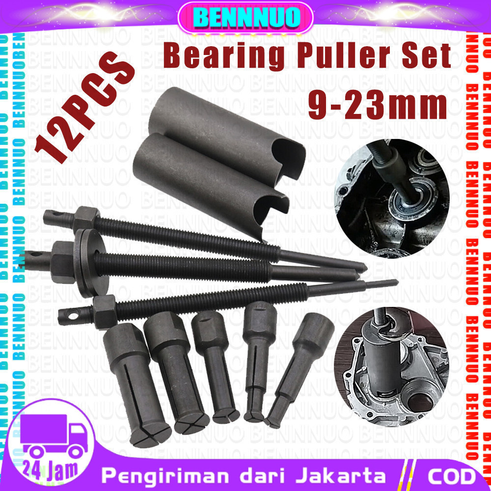 12 Pcs/Set Treker Bearing Puller Tanam CVT Lepas  Treker Pembuka Bearing Laher Tutup  Cvt Matic Hond
