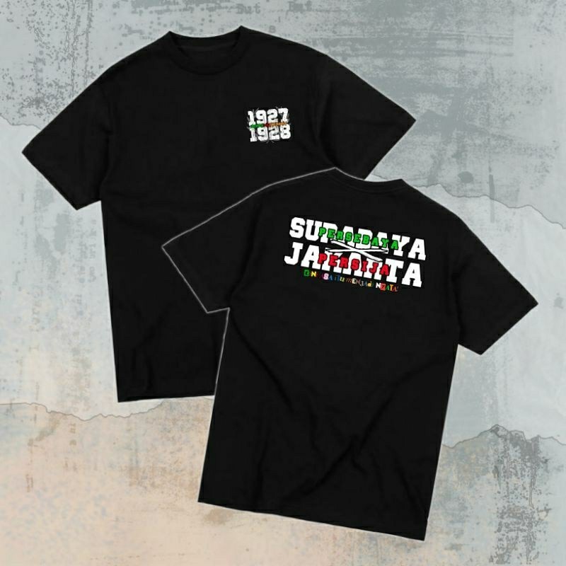 Tshirt Bonjak Surabaya Jakarta Black - Fanatick Kaos 1927 1928 Persija Persebaya Ga Bahaya Ta COD 