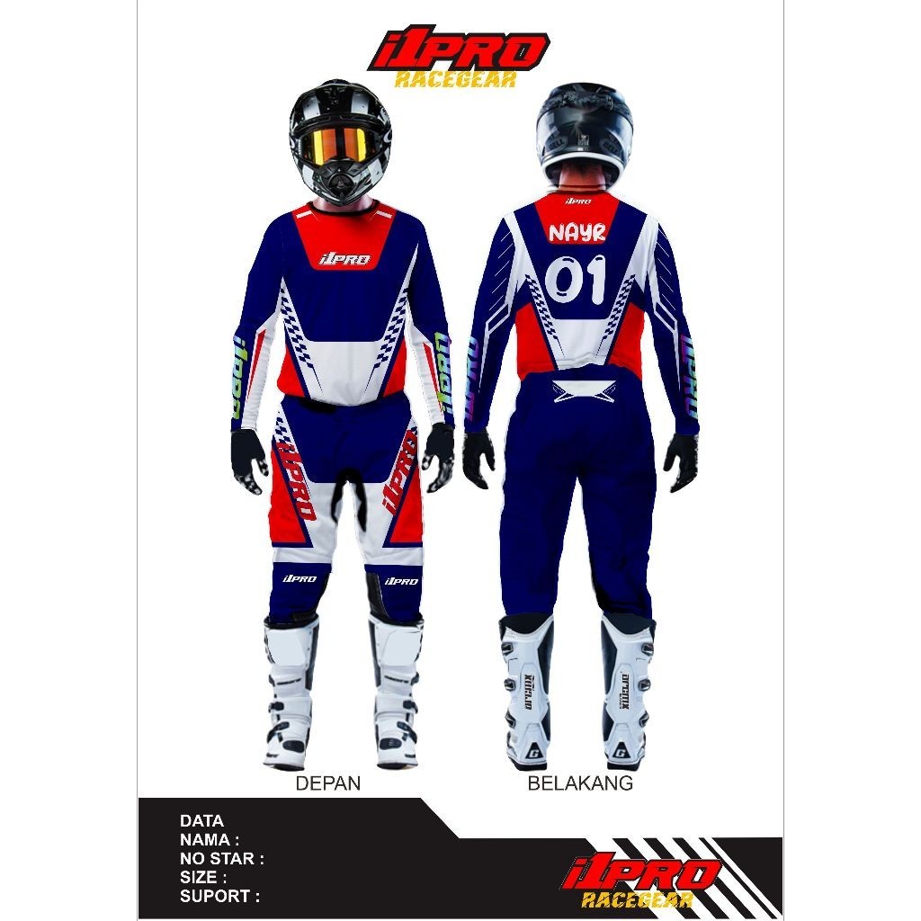 Jersey set pants motocross trail trabas advanture
