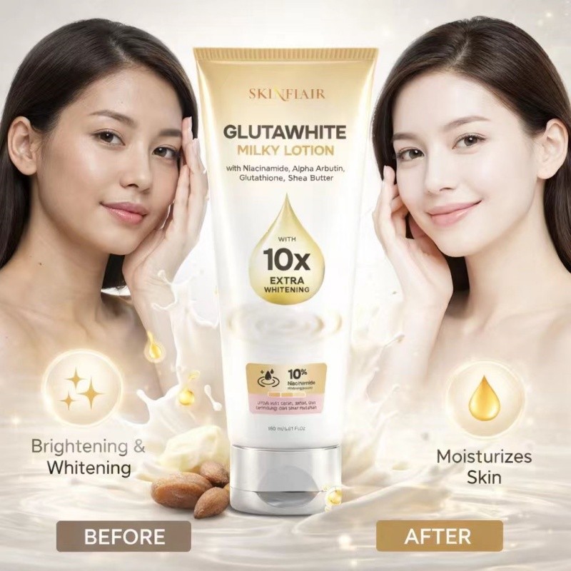 GLUTAWHITE 10x Whitening Body Lotion / Bercahaya dan Putih di Seluruh Tubuh/ Whitening Body Lotion P