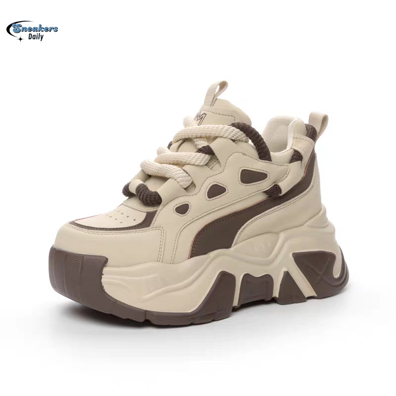 ANGGRAEINI Sepatu Wanita Hak Tinggi  Sneakers Casual Premium Korea Stylish