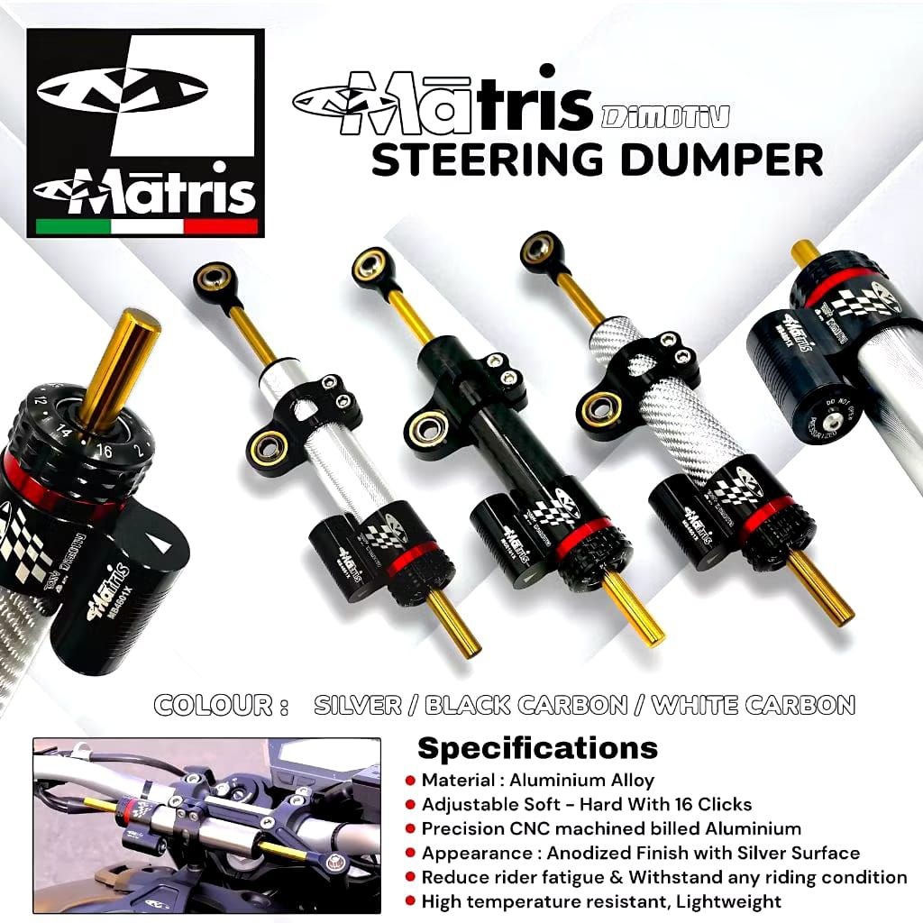 STABILIZER MATRIS ORIGINAL CARBON PENDEK & PANJANG / STEERING DUMPER MATRIS
