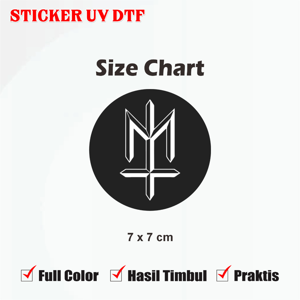 Stiker Brand Distro Lokal Maternal Disaster Anti Air Bulat Sticker Notebook Koper LV/Up UV DTF Multi