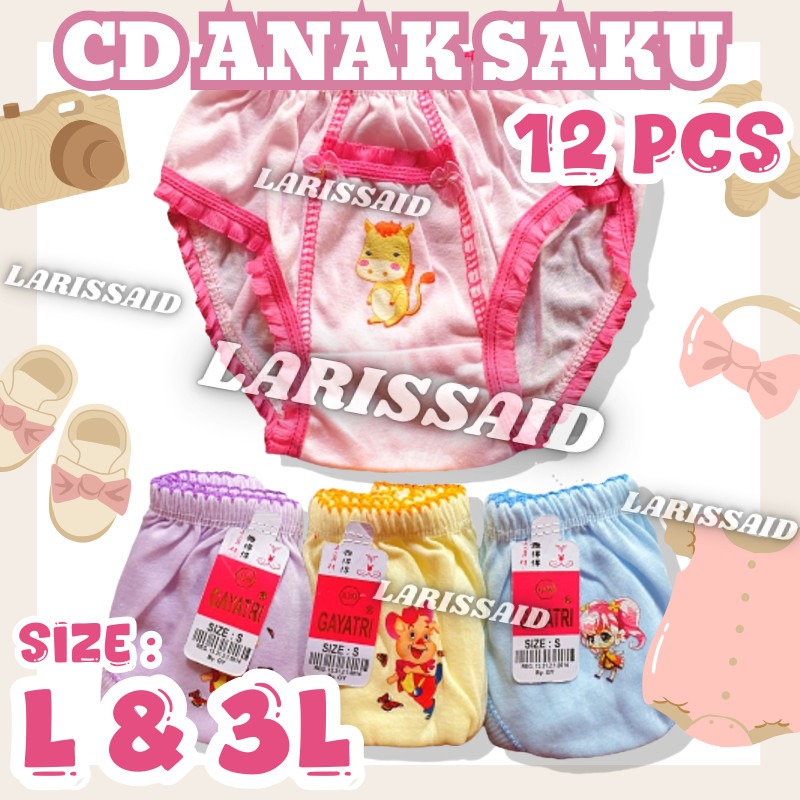 Celana Dalam Anak Cewek 3-4 Tahun Saku Celana Dalam Anak Murah Kotobuki Size L